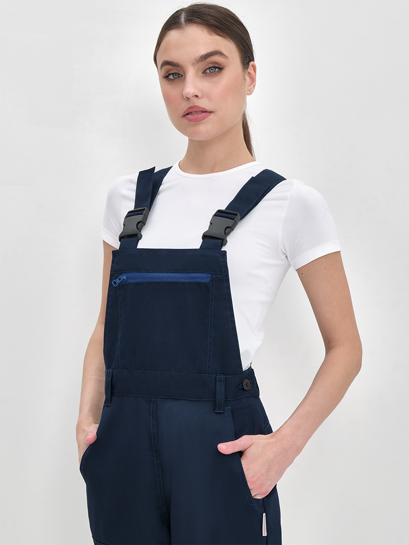 Полукомбинезон женский ProfLineSpecialist (тк.Смесовая,240), т.синий/васильковый