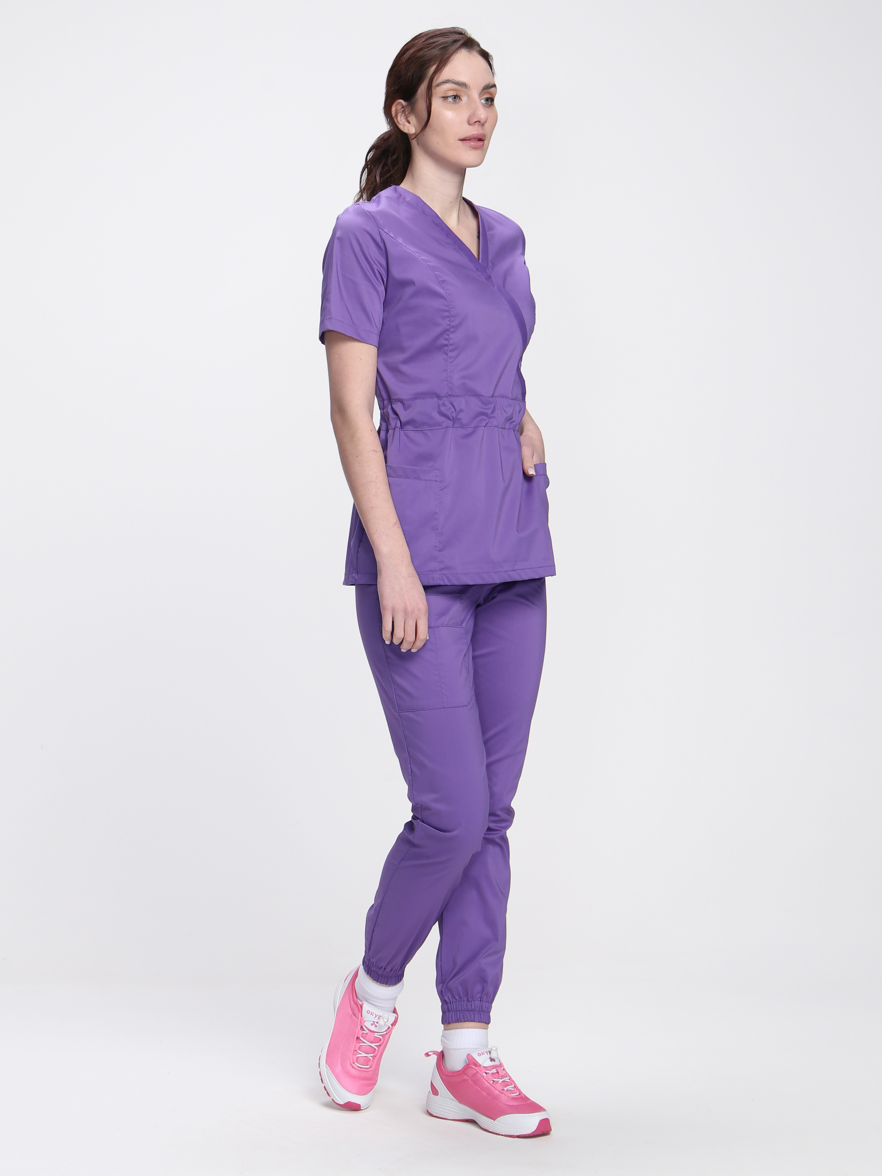 Костюм женский хирургический MedLine (тк.Стрейч,120), сиреневый