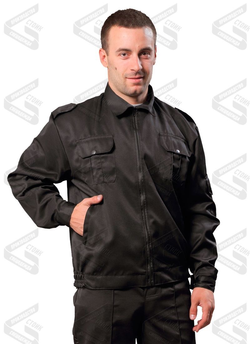 Костюм для охранника Кос_010 (тк.Смесовая,210) брюки, черный
