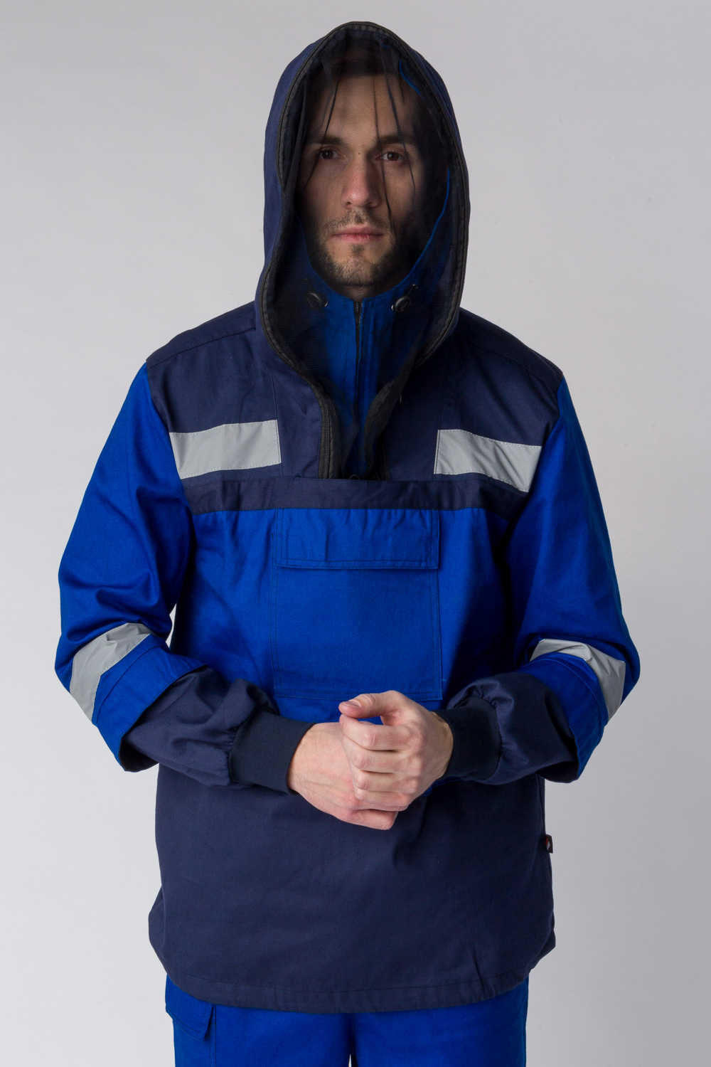 Костюм Антигнус-1 СОП (тк.Саржа,220) брюки, т.синий/васильковый