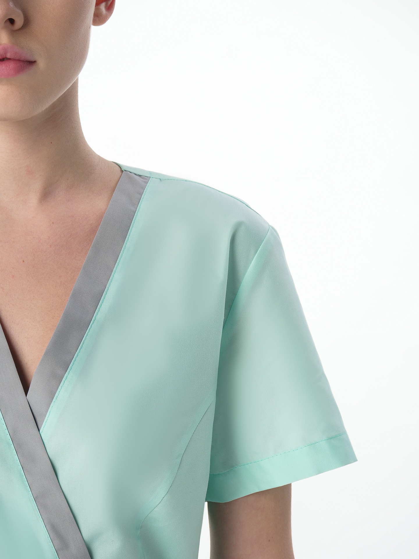 Костюм женский MedLine Арина (тк.Смесовая, 120), серый/мятный