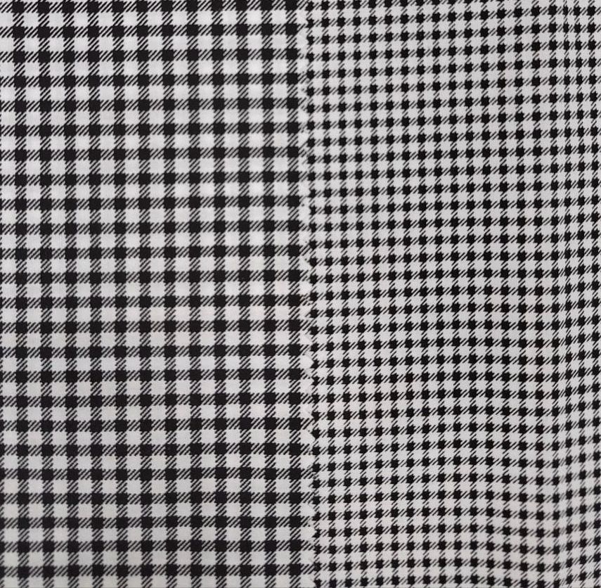 Костюм повара Шефирон (тк.Смесовая,120), белый/черный/принт-клетка